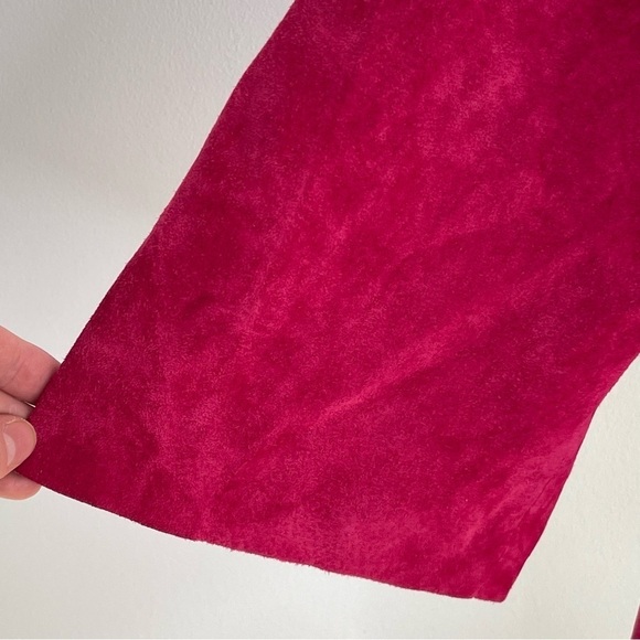 Yvonne le Marie Capelet Short Leather Jacket- Single Button- Pink- Size 12 - Picture 3 of 9